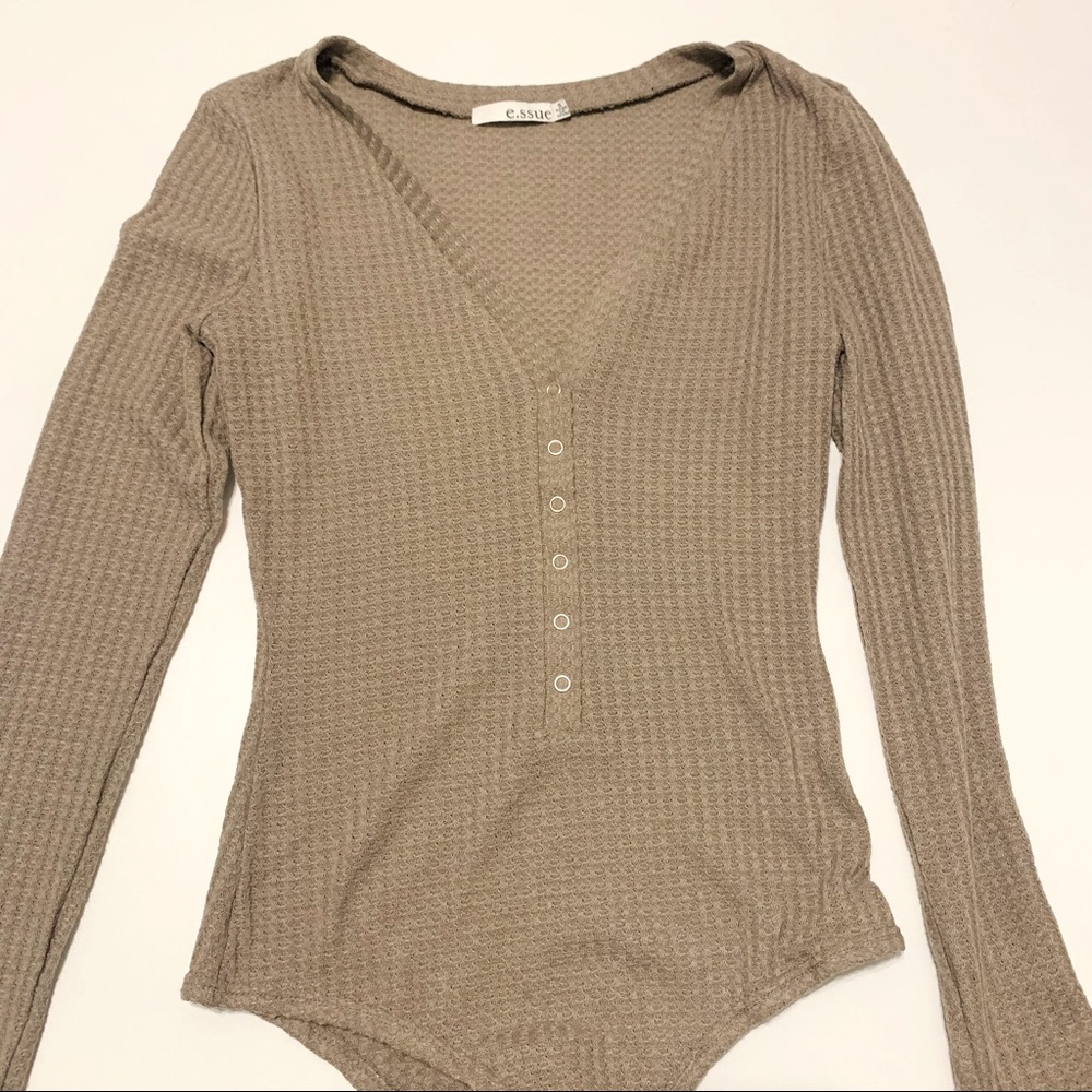 Southern Alternative Waffle Knit Bodysuit